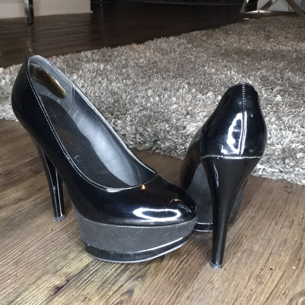Black Patent Leather Heels